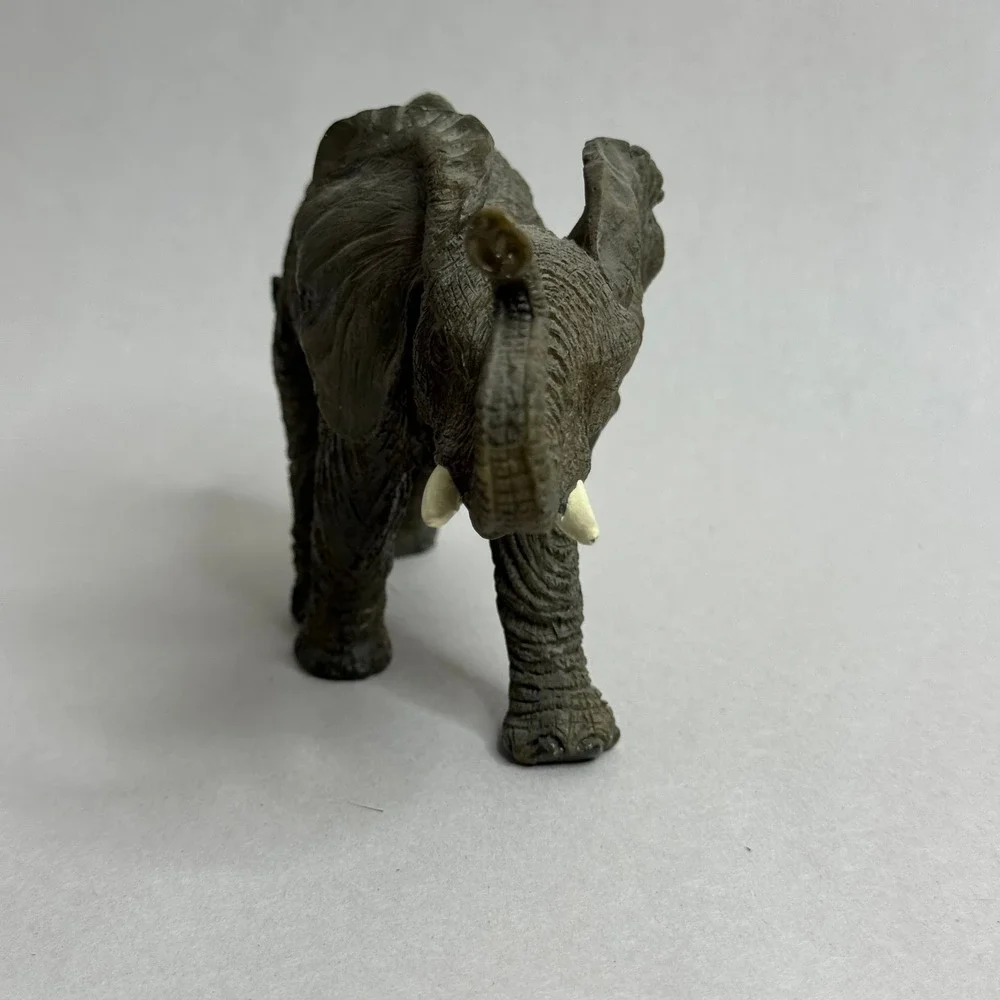 Realistic African Elephant Toy Figurine Detailed‎ Textured Tusked Animal